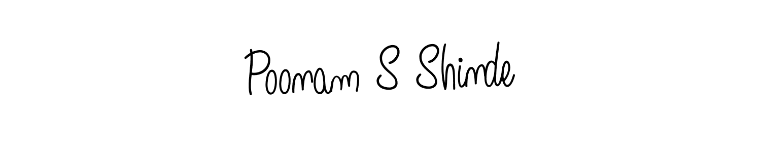 Make a beautiful signature design for name Poonam S Shinde. With this signature (Angelique-Rose-font-FFP) style, you can create a handwritten signature for free. Poonam S Shinde signature style 5 images and pictures png