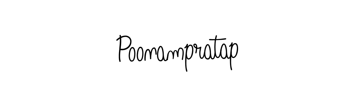 Design your own signature with our free online signature maker. With this signature software, you can create a handwritten (Angelique-Rose-font-FFP) signature for name Poonampratap. Poonampratap signature style 5 images and pictures png