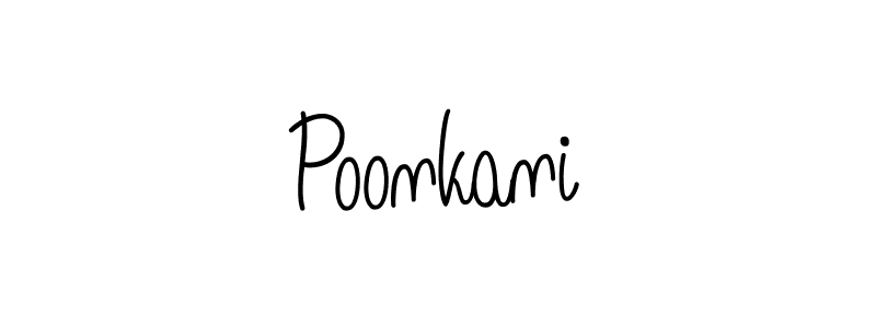The best way (Angelique-Rose-font-FFP) to make a short signature is to pick only two or three words in your name. The name Poonkani include a total of six letters. For converting this name. Poonkani signature style 5 images and pictures png
