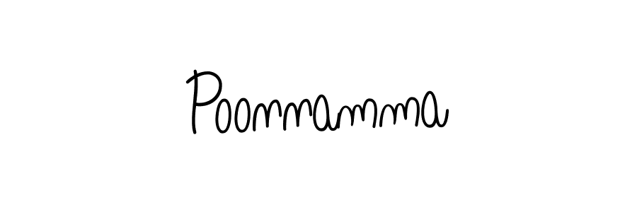 Make a beautiful signature design for name Poonnamma. With this signature (Angelique-Rose-font-FFP) style, you can create a handwritten signature for free. Poonnamma signature style 5 images and pictures png
