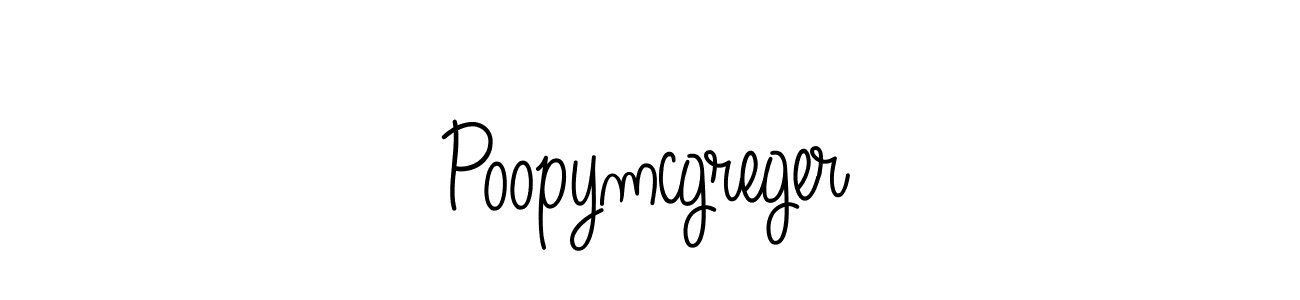 Create a beautiful signature design for name Poopymcgreger. With this signature (Angelique-Rose-font-FFP) fonts, you can make a handwritten signature for free. Poopymcgreger signature style 5 images and pictures png