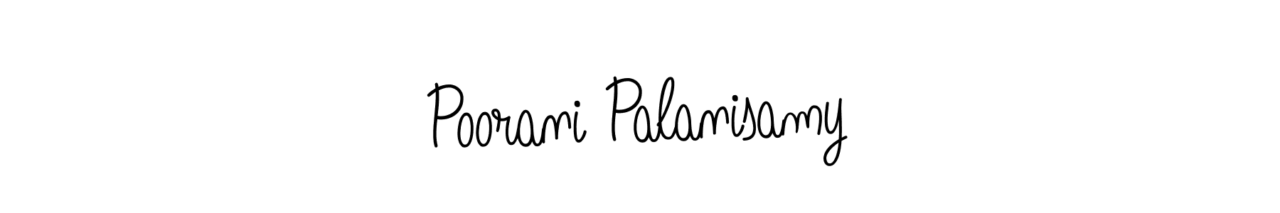 Poorani Palanisamy stylish signature style. Best Handwritten Sign (Angelique-Rose-font-FFP) for my name. Handwritten Signature Collection Ideas for my name Poorani Palanisamy. Poorani Palanisamy signature style 5 images and pictures png