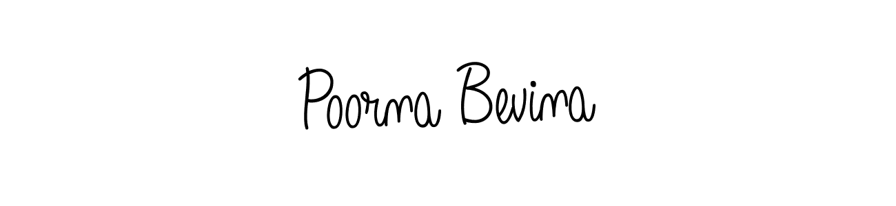 Make a beautiful signature design for name Poorna Bevina. Use this online signature maker to create a handwritten signature for free. Poorna Bevina signature style 5 images and pictures png
