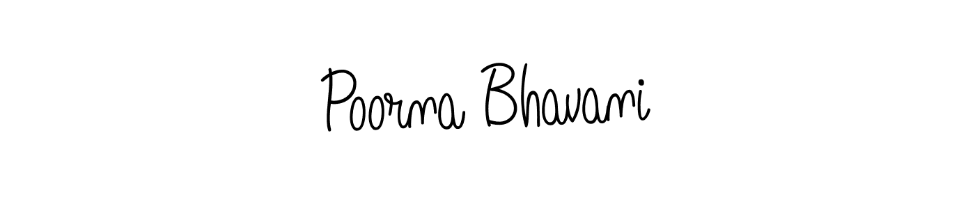 Also we have Poorna Bhavani name is the best signature style. Create professional handwritten signature collection using Angelique-Rose-font-FFP autograph style. Poorna Bhavani signature style 5 images and pictures png