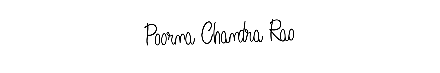 Make a beautiful signature design for name Poorna Chandra Rao. Use this online signature maker to create a handwritten signature for free. Poorna Chandra Rao signature style 5 images and pictures png