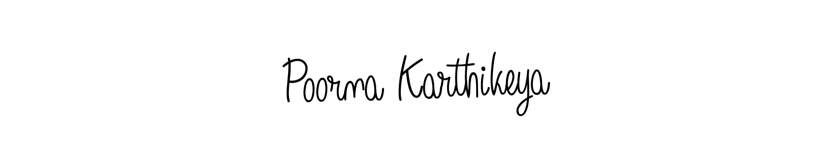 It looks lik you need a new signature style for name Poorna Karthikeya. Design unique handwritten (Angelique-Rose-font-FFP) signature with our free signature maker in just a few clicks. Poorna Karthikeya signature style 5 images and pictures png