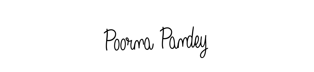 Create a beautiful signature design for name Poorna Pandey. With this signature (Angelique-Rose-font-FFP) fonts, you can make a handwritten signature for free. Poorna Pandey signature style 5 images and pictures png