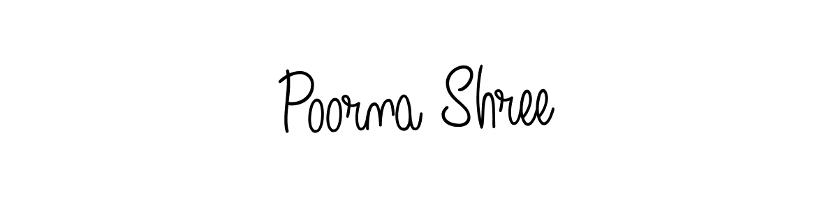 Create a beautiful signature design for name Poorna Shree. With this signature (Angelique-Rose-font-FFP) fonts, you can make a handwritten signature for free. Poorna Shree signature style 5 images and pictures png