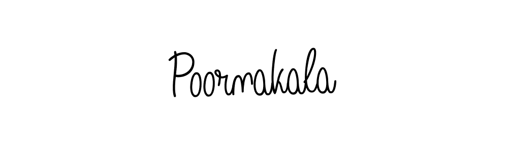 Design your own signature with our free online signature maker. With this signature software, you can create a handwritten (Angelique-Rose-font-FFP) signature for name Poornakala. Poornakala signature style 5 images and pictures png