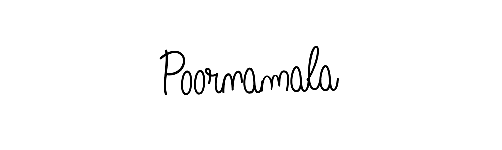 You should practise on your own different ways (Angelique-Rose-font-FFP) to write your name (Poornamala) in signature. don't let someone else do it for you. Poornamala signature style 5 images and pictures png