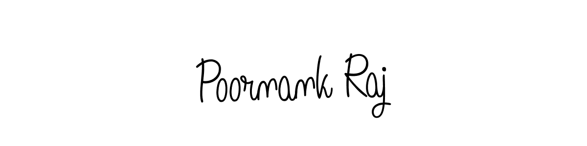 Design your own signature with our free online signature maker. With this signature software, you can create a handwritten (Angelique-Rose-font-FFP) signature for name Poornank Raj. Poornank Raj signature style 5 images and pictures png