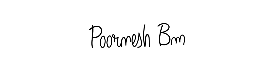 Design your own signature with our free online signature maker. With this signature software, you can create a handwritten (Angelique-Rose-font-FFP) signature for name Poornesh Bm. Poornesh Bm signature style 5 images and pictures png