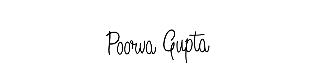 Also we have Poorva Gupta name is the best signature style. Create professional handwritten signature collection using Angelique-Rose-font-FFP autograph style. Poorva Gupta signature style 5 images and pictures png