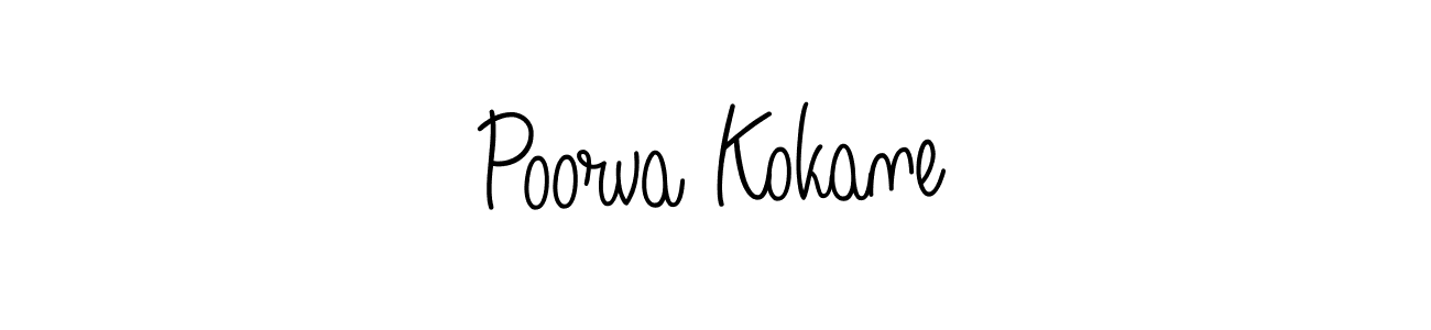 It looks lik you need a new signature style for name Poorva Kokane. Design unique handwritten (Angelique-Rose-font-FFP) signature with our free signature maker in just a few clicks. Poorva Kokane signature style 5 images and pictures png
