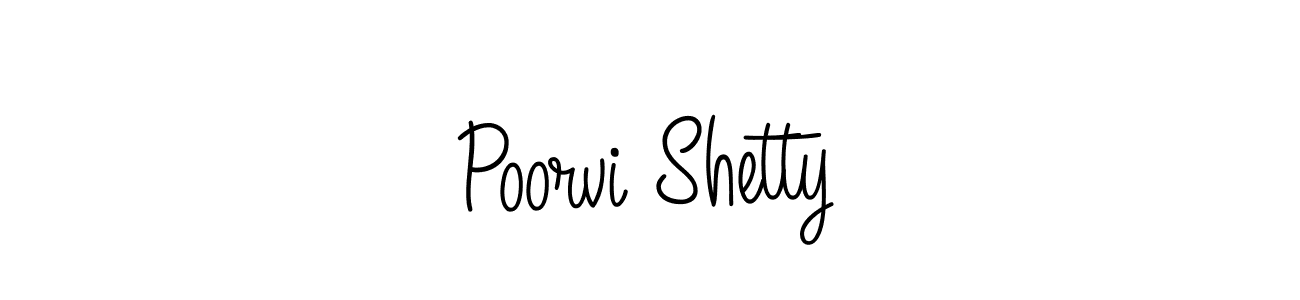 Poorvi Shetty stylish signature style. Best Handwritten Sign (Angelique-Rose-font-FFP) for my name. Handwritten Signature Collection Ideas for my name Poorvi Shetty. Poorvi Shetty signature style 5 images and pictures png