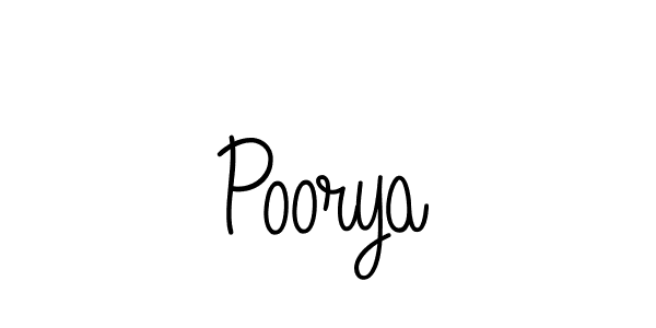 Create a beautiful signature design for name Poorya. With this signature (Angelique-Rose-font-FFP) fonts, you can make a handwritten signature for free. Poorya signature style 5 images and pictures png