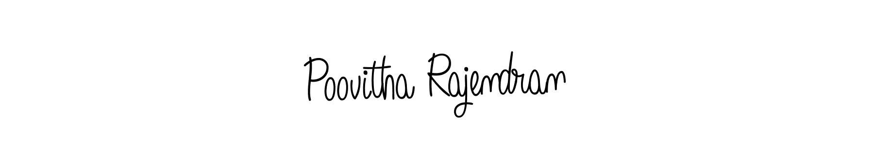 if you are searching for the best signature style for your name Poovitha Rajendran. so please give up your signature search. here we have designed multiple signature styles  using Angelique-Rose-font-FFP. Poovitha Rajendran signature style 5 images and pictures png