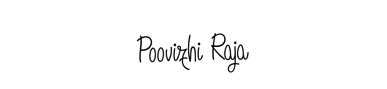 Design your own signature with our free online signature maker. With this signature software, you can create a handwritten (Angelique-Rose-font-FFP) signature for name Poovizhi Raja. Poovizhi Raja signature style 5 images and pictures png