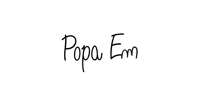 if you are searching for the best signature style for your name Popa Em. so please give up your signature search. here we have designed multiple signature styles  using Angelique-Rose-font-FFP. Popa Em signature style 5 images and pictures png