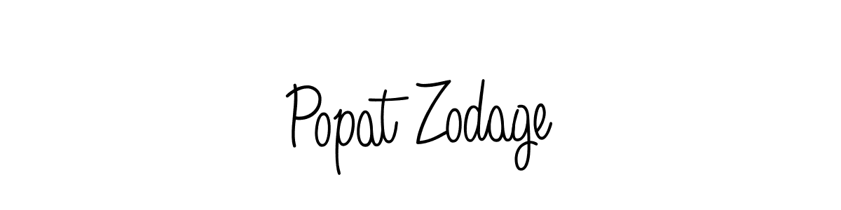 How to make Popat Zodage name signature. Use Angelique-Rose-font-FFP style for creating short signs online. This is the latest handwritten sign. Popat Zodage signature style 5 images and pictures png