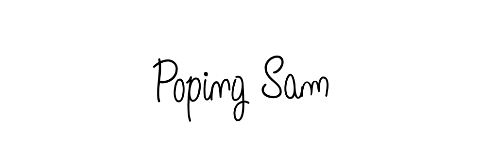 You should practise on your own different ways (Angelique-Rose-font-FFP) to write your name (Poping Sam) in signature. don't let someone else do it for you. Poping Sam signature style 5 images and pictures png