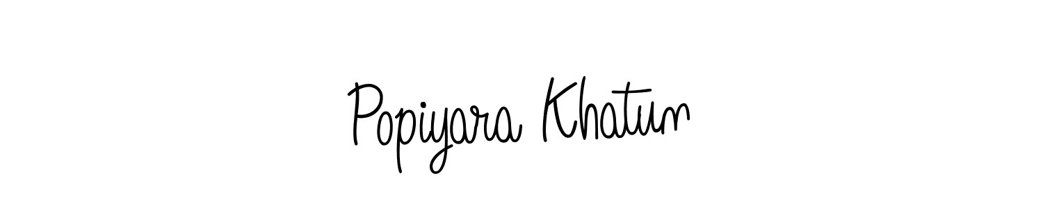 The best way (Angelique-Rose-font-FFP) to make a short signature is to pick only two or three words in your name. The name Popiyara Khatun include a total of six letters. For converting this name. Popiyara Khatun signature style 5 images and pictures png