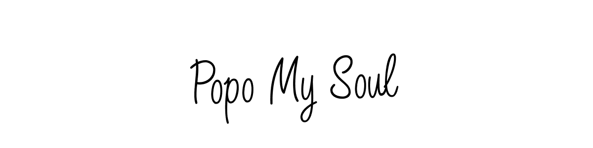 How to make Popo My Soul name signature. Use Angelique-Rose-font-FFP style for creating short signs online. This is the latest handwritten sign. Popo My Soul signature style 5 images and pictures png