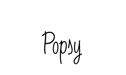 You should practise on your own different ways (Angelique-Rose-font-FFP) to write your name (Popsy) in signature. don't let someone else do it for you. Popsy signature style 5 images and pictures png