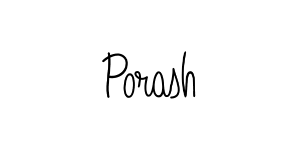 Use a signature maker to create a handwritten signature online. With this signature software, you can design (Angelique-Rose-font-FFP) your own signature for name Porash. Porash signature style 5 images and pictures png