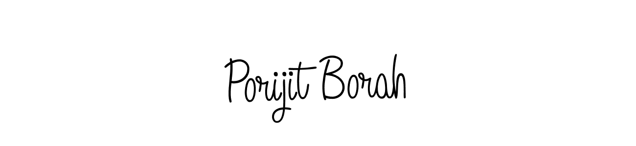Use a signature maker to create a handwritten signature online. With this signature software, you can design (Angelique-Rose-font-FFP) your own signature for name Porijit Borah. Porijit Borah signature style 5 images and pictures png