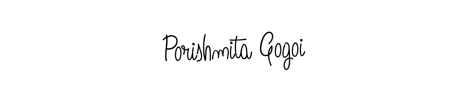 Use a signature maker to create a handwritten signature online. With this signature software, you can design (Angelique-Rose-font-FFP) your own signature for name Porishmita Gogoi. Porishmita Gogoi signature style 5 images and pictures png