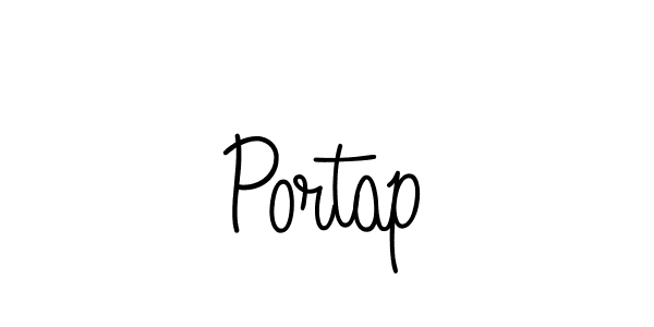 Portap stylish signature style. Best Handwritten Sign (Angelique-Rose-font-FFP) for my name. Handwritten Signature Collection Ideas for my name Portap. Portap signature style 5 images and pictures png