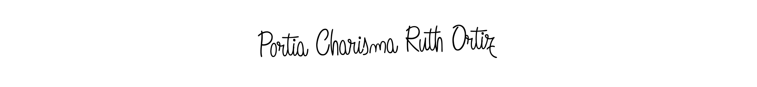 Use a signature maker to create a handwritten signature online. With this signature software, you can design (Angelique-Rose-font-FFP) your own signature for name Portia Charisma Ruth Ortiz. Portia Charisma Ruth Ortiz signature style 5 images and pictures png