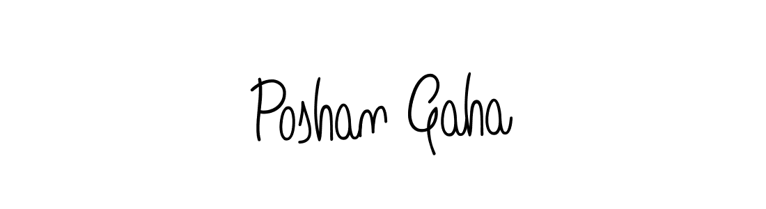 Design your own signature with our free online signature maker. With this signature software, you can create a handwritten (Angelique-Rose-font-FFP) signature for name Poshan Gaha. Poshan Gaha signature style 5 images and pictures png