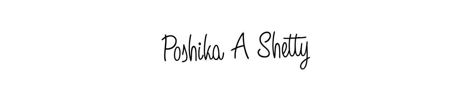 if you are searching for the best signature style for your name Poshika A Shetty. so please give up your signature search. here we have designed multiple signature styles  using Angelique-Rose-font-FFP. Poshika A Shetty signature style 5 images and pictures png