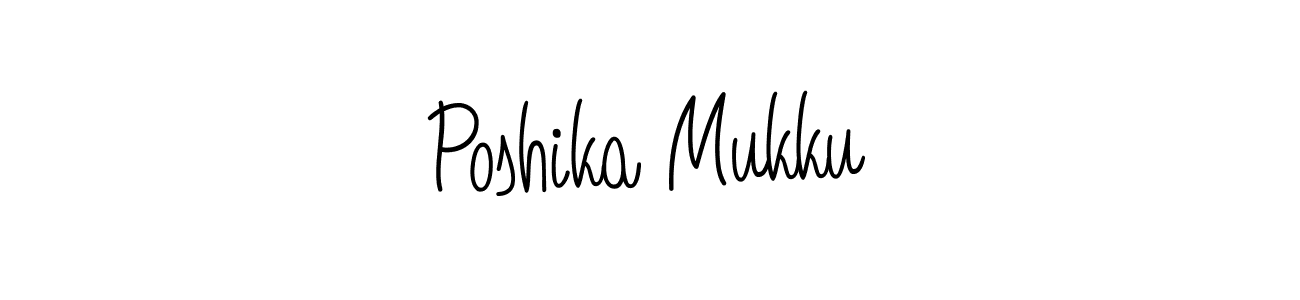 Similarly Angelique-Rose-font-FFP is the best handwritten signature design. Signature creator online .You can use it as an online autograph creator for name Poshika Mukku. Poshika Mukku signature style 5 images and pictures png