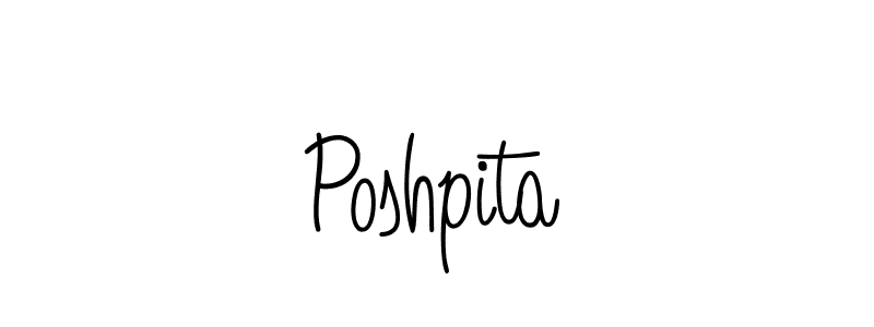 Create a beautiful signature design for name Poshpita. With this signature (Angelique-Rose-font-FFP) fonts, you can make a handwritten signature for free. Poshpita signature style 5 images and pictures png