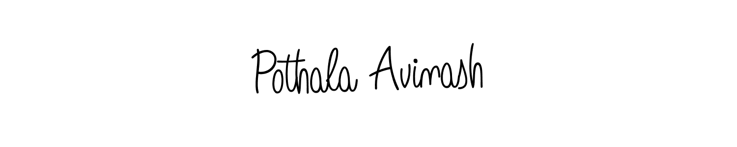 How to make Pothala Avinash signature? Angelique-Rose-font-FFP is a professional autograph style. Create handwritten signature for Pothala Avinash name. Pothala Avinash signature style 5 images and pictures png