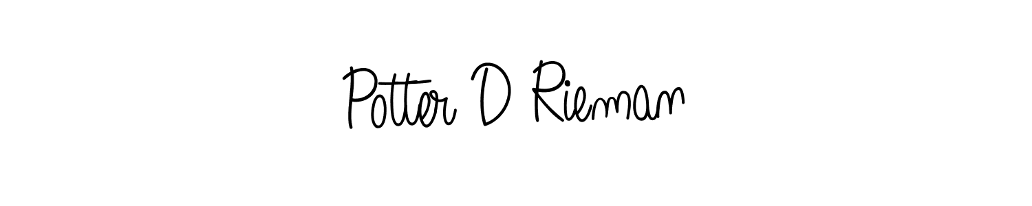 Make a beautiful signature design for name Potter D Rieman. With this signature (Angelique-Rose-font-FFP) style, you can create a handwritten signature for free. Potter D Rieman signature style 5 images and pictures png