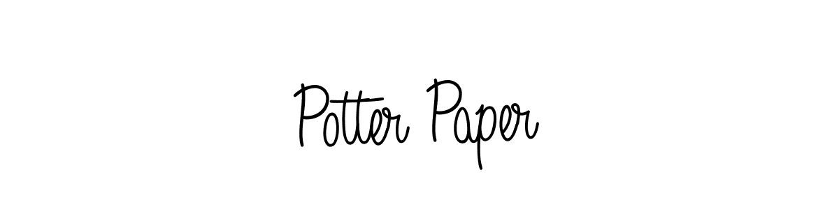 The best way (Angelique-Rose-font-FFP) to make a short signature is to pick only two or three words in your name. The name Potter Paper include a total of six letters. For converting this name. Potter Paper signature style 5 images and pictures png
