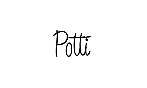 Use a signature maker to create a handwritten signature online. With this signature software, you can design (Angelique-Rose-font-FFP) your own signature for name Potti. Potti signature style 5 images and pictures png