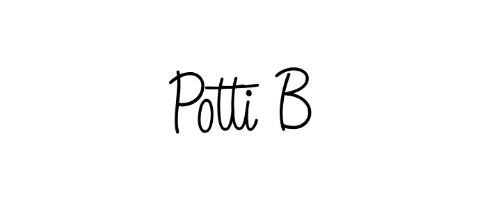 How to make Potti B signature? Angelique-Rose-font-FFP is a professional autograph style. Create handwritten signature for Potti B name. Potti B signature style 5 images and pictures png