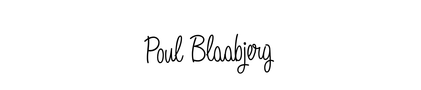 Poul Blaabjerg stylish signature style. Best Handwritten Sign (Angelique-Rose-font-FFP) for my name. Handwritten Signature Collection Ideas for my name Poul Blaabjerg. Poul Blaabjerg signature style 5 images and pictures png