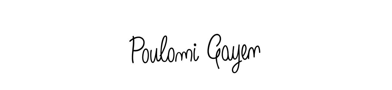 Make a short Poulomi Gayen signature style. Manage your documents anywhere anytime using Angelique-Rose-font-FFP. Create and add eSignatures, submit forms, share and send files easily. Poulomi Gayen signature style 5 images and pictures png