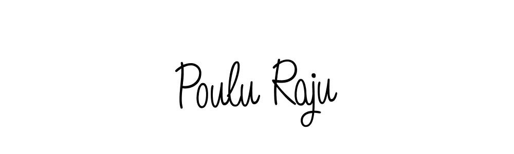 Angelique-Rose-font-FFP is a professional signature style that is perfect for those who want to add a touch of class to their signature. It is also a great choice for those who want to make their signature more unique. Get Poulu Raju name to fancy signature for free. Poulu Raju signature style 5 images and pictures png