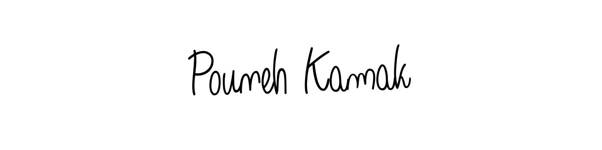 Also we have Pouneh Kamak name is the best signature style. Create professional handwritten signature collection using Angelique-Rose-font-FFP autograph style. Pouneh Kamak signature style 5 images and pictures png