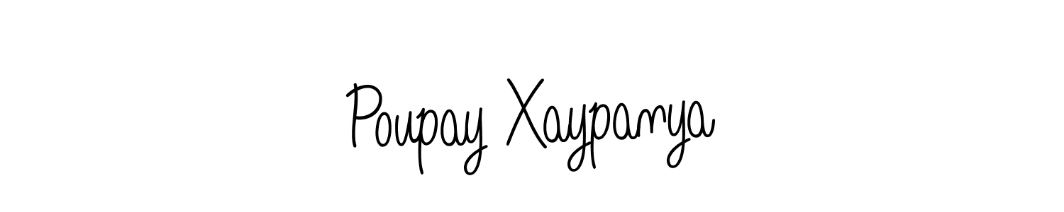 Also You can easily find your signature by using the search form. We will create Poupay Xaypanya name handwritten signature images for you free of cost using Angelique-Rose-font-FFP sign style. Poupay Xaypanya signature style 5 images and pictures png