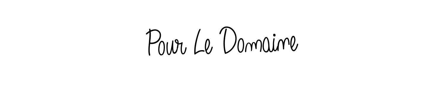 Create a beautiful signature design for name Pour Le Domaine. With this signature (Angelique-Rose-font-FFP) fonts, you can make a handwritten signature for free. Pour Le Domaine signature style 5 images and pictures png