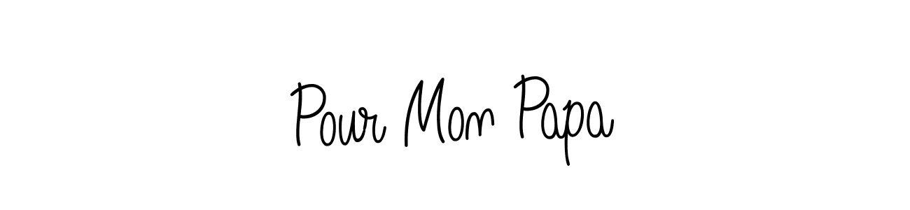 The best way (Angelique-Rose-font-FFP) to make a short signature is to pick only two or three words in your name. The name Pour Mon Papa include a total of six letters. For converting this name. Pour Mon Papa signature style 5 images and pictures png