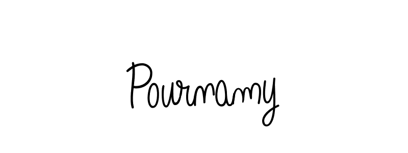 Use a signature maker to create a handwritten signature online. With this signature software, you can design (Angelique-Rose-font-FFP) your own signature for name Pournamy. Pournamy signature style 5 images and pictures png